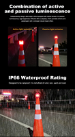 SWLN4 Feu de signalisation solaire 4 LED amélioré - Autonomie étendue de 120H, IP66, Coque ABS+PC, 5 couleurs