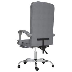 Chaise de bureau de massage gris clair - Product Image 5