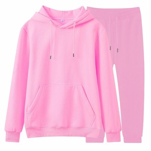Unisex Cream Hooded Tracksuit Full Sleeve Solid Color Casual Jogging <b>Set</b> With Drawstring Closure And Side Pockets Autumn Wear - Product Image 1
