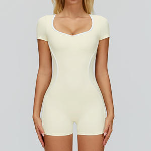 Premium Solid Nude-Feel Seamless Bodysuit | Cross-Border Wrinkle-Resistant Viscose/Polyester Full Length - Product Image 2
