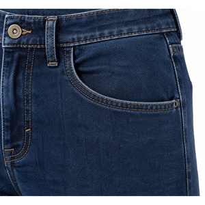 Jean en denim coupe bootcut taille haute pour femme avec poches plaquées ovales Indigo - Vente en gros - Product Image 4
