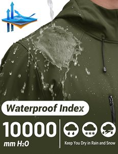 Chaqueta Softshell Personalizada DENMIN APPARELS para Hombre, Cortavientos, Transpirable, con Capucha, Forro Polar Elástico en 4 Direcciones, Informal para Invierno - Product Image 3