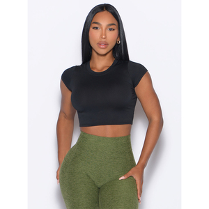 Al Nolan Enterprises - Top Corto Negro para Mujer Talla Grande, Leggings Verdes de Cintura Alta, Color Sólido, Sin Mangas, Cuello Redondo, Casual, Verano - Product Image 1
