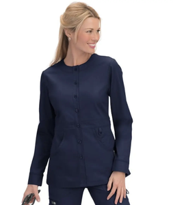 Surgical Medical Uniform Medical Nursing Salon <b>Scrubs</b> Uniform <b>Scrubs</b> Uniforms Women's 2 Pocket Zip Front Fleece <b>Scrub</b> Jacket - Product Image 2