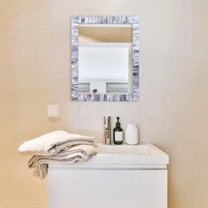 Espejo de Pared con Marco de Incrustaciones de Hueso, Moderno y de Lujo, para Decoración del Hogar, Diseño Ecológico Hecho a Mano - Product Image 1