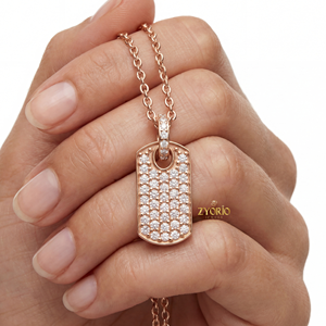 Collar con Colgante de Cadena de Eslabones Chapado en Oro de Plata de Ley con Diamantes Símbolo de la Eternidad para Mujer, Regalo de Lujo para Compromiso, Boda o Novia - Product Image 5