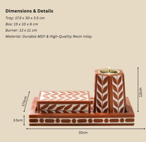 Ensemble de brûleurs d'encens en bois de la meilleure qualité avec plateau, incrustation artisanale en nacre et résine, porte-encens, artisanat, exportation mondiale - Product Image 4