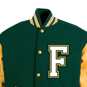 Veste universitaire pour homme personnalisable avec logo OEM, design vierge, patch en chenille, streetwear, broderie en cuir, vestes universitaires de baseball - Product Image 3