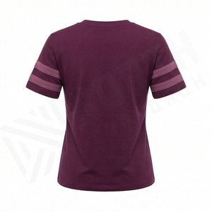 T-shirt d'été pour femme de qualité durable, à manches courtes, col rond, logo personnalisé, vêtements à la mode, confort décontracté - Product Image 2