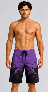 <b>Mens</b> Board Shorts Quick Dry Casual Swim <b>Trunks</b> Drawstring Waist Pockets Flamingo Print Polyester Fabric Custom Logo Beach Surf - Product Image 3