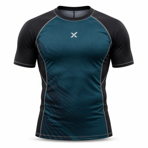 Maillots de bain à manches courtes pour hommes |   Bordeaux Bleu Vert Rouge Violet |   Fabricant OEM ODM |   Vêtements de sport |   Sublimation | - Product Image 1