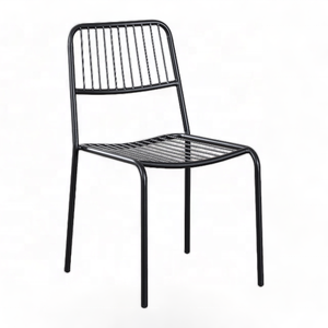 Minimalist Design Iron Chair With Teak Wooden Frame Material For Home Furniture Decoration and <b>Garden</b> Furniture - Product Image 3