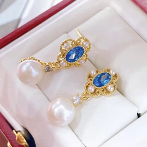 Pendientes Elegantes y con Estilo, con Perlas de Color Plata y Aguja Plateada, Accesorio de Moda Versátil con Características de Preservación - Product Image 4
