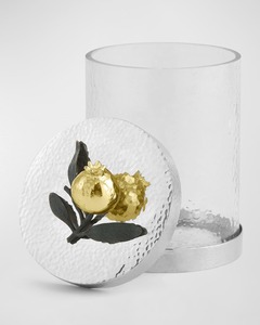 Tarro Redondo de Cristal para Galletas con Tapa Metálica de Flor, Contenedor Hermético para Alimentos, Diseño Artesanal, 8oz, Ecológico, Congelable - Product Image 4