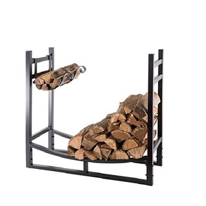 Nuevo y popular: Soporte de leña de hierro resistente hecho a mano para chimenea, estante para almacenamiento de leña en exteriores, tamaño y forma personalizables - Product Image 3