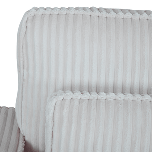 Fauteuil individuel rembourré en velours côtelé avec coussin décoratif, chaise longue douce pour un salon confortable, confort moelleux - Product Image 5