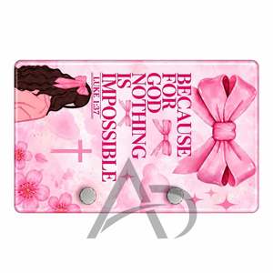 Porque para Dios, nada es imposible, tarjeta de pestañas religiosa impresa con logotipo personalizado, tarjeta de pestañas sostenible con imanes OEM - Product Image 6