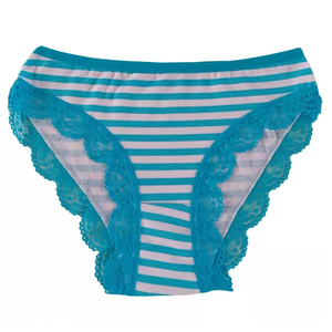 Culotte de bikini populaire en dentelle tricotée sans couture en Spandex pour femme, écologique, respirante, antibactérienne, unie, à séchage rapide, avec maintien et taille ajustable - Product Image 3