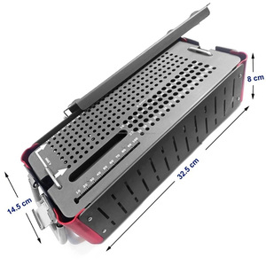 Boîte de rangement manuelle en aluminium pour vis corticales, plateau de stérilisation pour instruments chirurgicaux et implants orthopédiques - Product Image 1