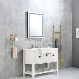 Specchio da Bagno LED Smart Touch 40x30 Pollici, Montaggio a Parete, Retroilluminato, Antiappannamento, con Memoria - Product Image 5