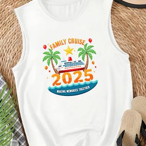 FAMILY CRUISE 2025 Débardeurs en tricot décontracté pour femme avec logo sur le devant - Product Image 2