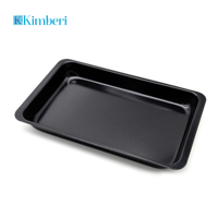Plaque de cuisson rectangulaire en acier au carbone de 12 pouces avec revêtement antiadhésif pour la cuisson au four de pizzas et de gâteaux