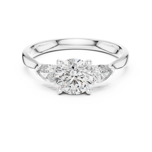 Pear <b>Wrapped</b> Round Cut Lab Grown Solitaire Ring in 18KT Rose Gold for Party <b>Wedding</b> Daily Use Luxury <b>Gifting</b> for Women - Product Image 5