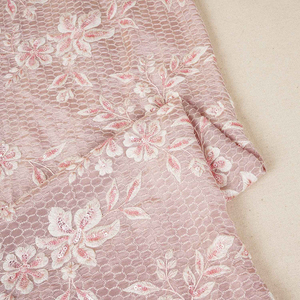African <b>Sequin</b> Embroidery Fabric Digital Print Mesh Lace Textile For Kaftan Fashion And Apparel Import Buyers - Product Image 2