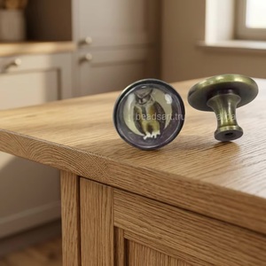 <b>Brass</b> Round Furniture <b>Knob</b> with Owl Design for Drawer Cabinet Home Office Use - Product Image 5