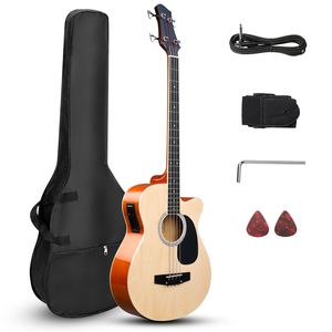 Kit Chitarra Basso Jazz Portatile Full-Size con 4 Corde, Borsa Premium, Cavo, Chiave, Tracolla, Plettro - Product Image 1