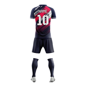 ชุดฝึกซ้อมฟุตบอลเด็กผู้ชายแบบสั่งทำพิเศษ เสื้อแขนสั้นและกางเกงขาสั้น ชุดยูนิฟอร์มผ้าโพลีเอสเตอร์ ชุดฟุตบอล - Product Image 2