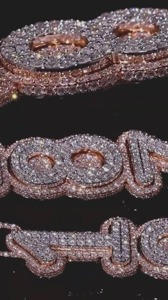 Colgante de Lujo Personalizado con Número de la Suerte, Estilo Hip Hop Vertical, Moissanita Auténtica, Plata 925, Dos Tonos, Certificado - Product Image 5