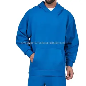 Sadece geldi artı boyutu kazak düz mavi Hoodies nefes 100% pamuklu uzun kollu tişört ön cep tişörtü spor Hoodies