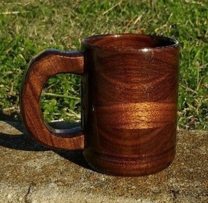 Eco Friendly Wooden Mug Handmade Solid Wood Coffee <b>Cup</b> Natural Finish Rustic Style Drinkware for Tea Coffee Juice - Product Image 4