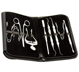 Instrumentos dentales Conejo y roedor 9 piezas con kit completo y bolsa negra, instrumentos de acero alemán, por Zarnab Surgical - Product Image 1