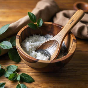 ชามไม้รูปทรงต้นไม้ เป็นมิตรกับสิ่งแวดล้อม คุณภาพพรีเมียม สำหรับใช้บนโต๊ะอาหารในครัว เหมาะสำหรับการเตรียมอาหารในเทศกาลและการตกแต่งบ้าน - Product Image 4