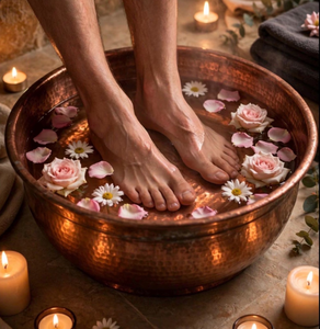 Bol en cuivre martelé artisanal – Bassin en cuivre pur pour spa et pédicure, idéal pour fleurs flottantes, aromathérapie et décoration intérieure - Product Image 2