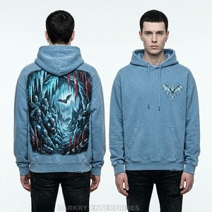 Sweat à capuche homme en coton épais 350 GSM, personnalisable avec logo, style streetwear, pull-over, vente en gros, sweat à capuche uni oversize pour homme 2026 - Product Image 2