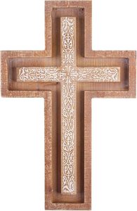 Cruz de Madera Hecha a Mano, Precio Económico, Elegante Decoración Religiosa de Pared para el Hogar, Iglesia y Uso Diario en la Oración - Product Image 2