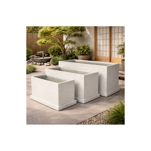 Eco-Friendly Lightweight Durable Indoor/Outdoor <b>Rectangular</b> Shape Good Price Fiberglass Garden Planters <b>Pots</b> - Product Image 1