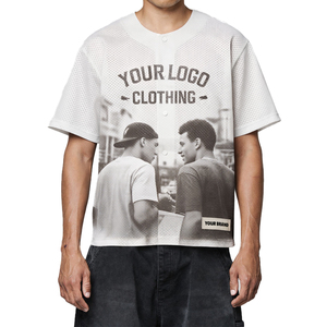 Premium Graphic Courtroom Mesh Jersey Oversized Baseball Style Photo Print Streetwear Sports Jersey Men Polyester OEM MFG Jersey - Product Image 4