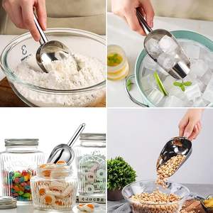 Cuillère à glace en acier inoxydable 6 oz, cuillère alimentaire durable pour la cuisine, petites cuillères alimentaires pour bar, fête, mariage - Product Image 3