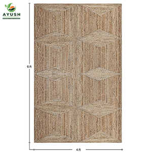 Tapis texturés bruts en jute 100% naturelle pour usage intérieur et extérieur - Product Image 3