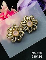 Anting-anting stud geometri trendy berbahan alloy dengan berlian imitasi, perhiasan buatan tangan, hadiah untuk wanita, cocok untuk acara pernikahan & pesta