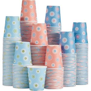 Confezione da 300 Bicchieri di Carta Usa e Getta da 8 oz, Colorati per Bevande Calde/Fredde, Acqua, Succo, Caffè - Product Image 1