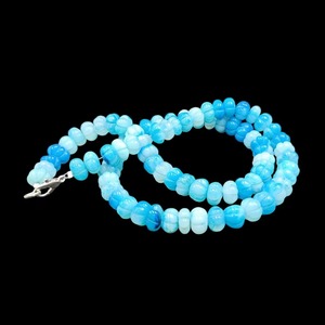 Natural Blue <b>Opal</b> Smooth Melon Carved Choker <b>Necklace</b> 7MM 8MM Genuine Blue <b>Opal</b> Gemstone <b>Necklace</b> Party Wear Jewelry Making Bulk - Product Image 5