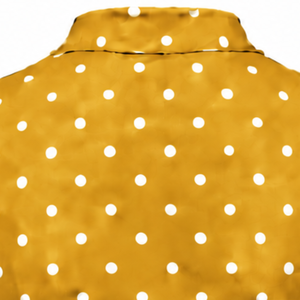 Camiseta de manga corta con cuello simulado y estampado de lunares dorados para mujer, ajuste ceñido, elástica, informal, a la moda, ropa de verano, venta al por mayor, personalizada - Product Image 4