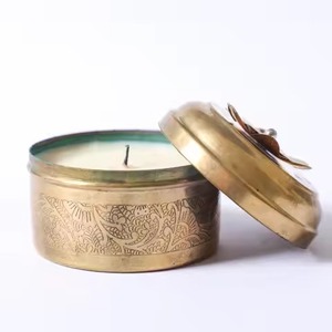 Vintage Decorative Metal Candle Jar <b>Tea</b> <b>Light</b> <b>Holder</b> for Elegant Festival and Home Styling - Product Image 2