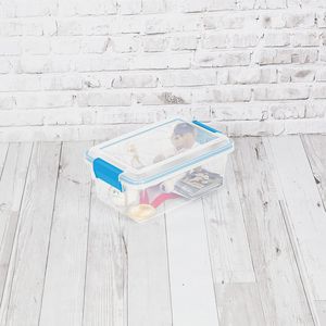 7.5 Qt <b>Stackable</b> <b>Storage</b> Bin with Latching Lid Clear PP Plastic <b>Container</b> for Basement Organization - Product Image 5