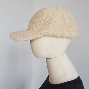 Unisex <b>Fleece</b> Baseball Cap 6-Panel Solid Color Common Adjustable Buckle Closure Casual Four Seasons Warm Hat for Adults - Product Image 6